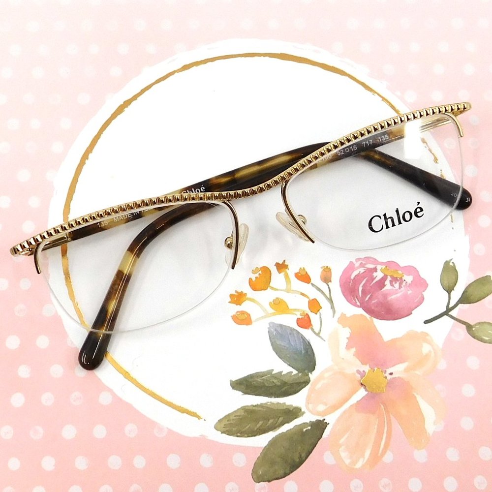 CHLOE “CE2100” Havana Gold Eyeglasses